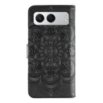OnePlus Nord 4-skal i PU-läder med mandala-präglad design, plånboksfodral