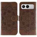 OnePlus Nord 4-skal i PU-läder med mandala-präglad design, plånboksfodral