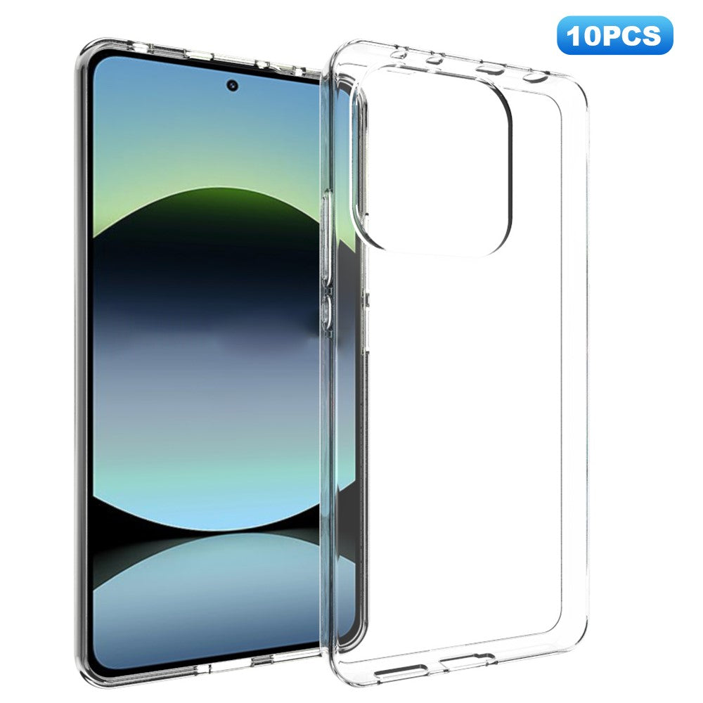 10Pcs / Pack For Xiaomi Redmi Note 14 4G (164.84mm) Case Watermark Free TPU Protective Clear Phone Cover