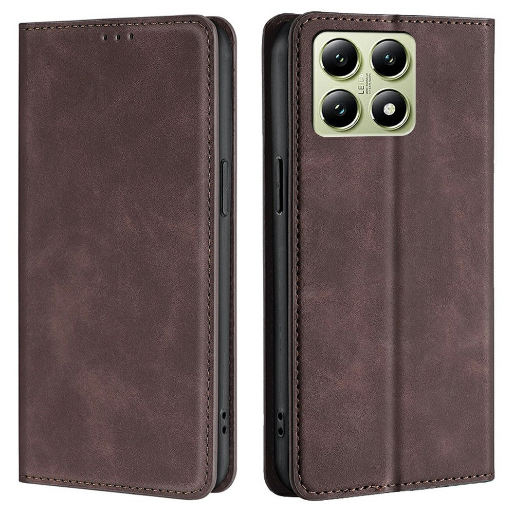 Xiaomi 14T-fodral med korthållare i PU-läder, magnetiskt mobilfodral