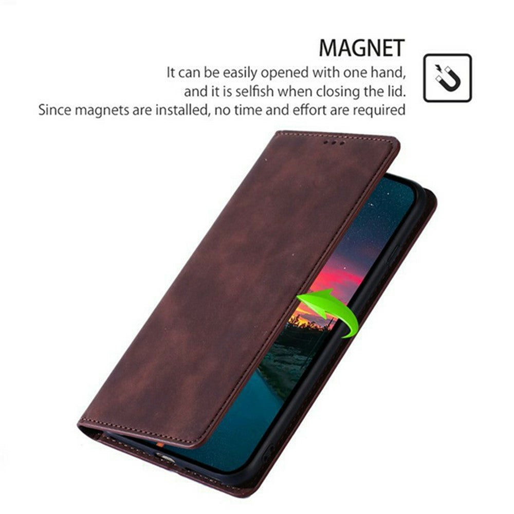 Xiaomi 14T-fodral med korthållare i PU-läder, magnetiskt mobilfodral