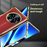 For Oppo Find N5 5G Magnetic Case PU + PC Phone Cover Built In Screen Protector with Lens Kickstand