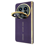 For Oppo Find N5 5G Magnetic Case PU + PC Phone Cover Built In Screen Protector with Lens Kickstand