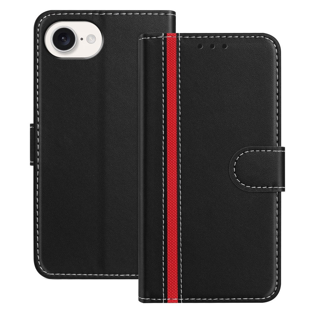 Til iPhone 17e / 16e Telefoncovers Pung Stativ Farve Samling Lædercover med Magnetlås