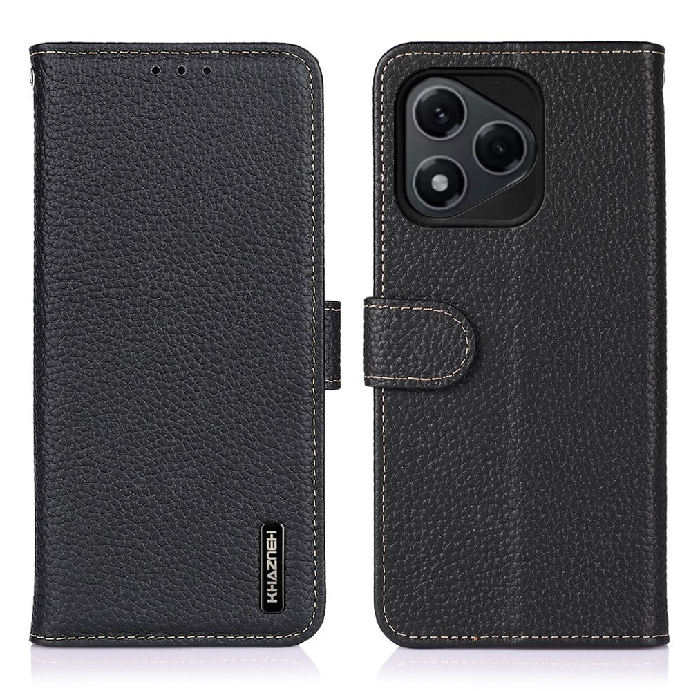 KHAZNEH For Honor 400 Lite 5G Case Genuine Cow Leather Flip Phone Cover