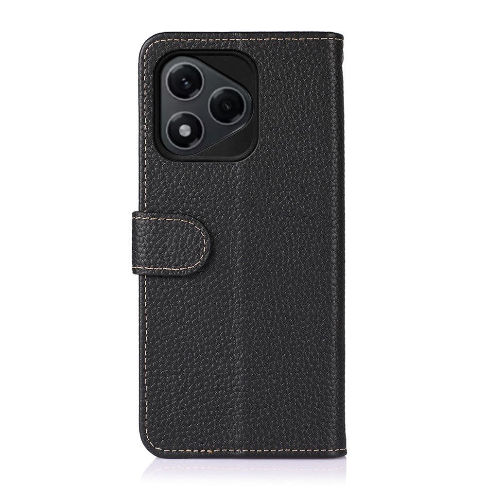 KHAZNEH For Honor 400 Lite 5G Case Genuine Cow Leather Flip Phone Cover