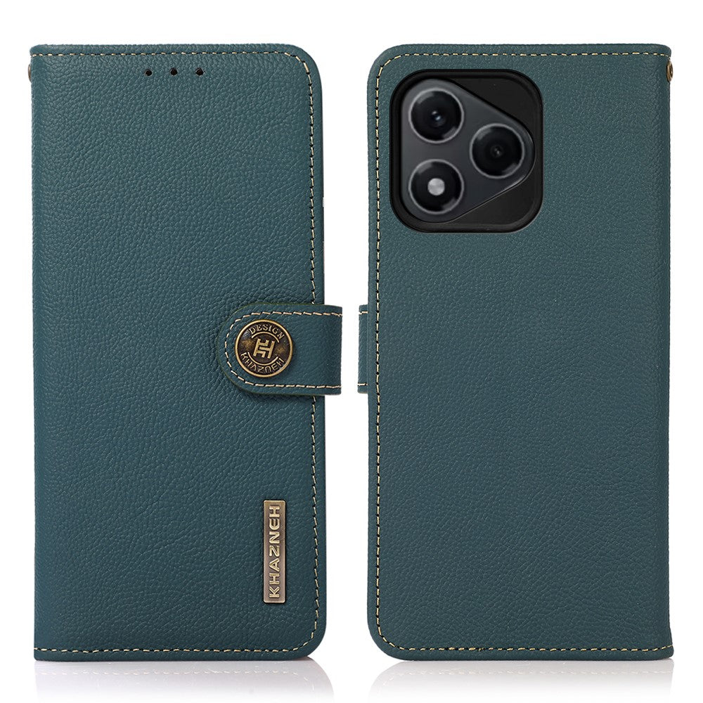 KHAZNEH for Honor 400 Lite 5G Case Genuine Cow Leather RFID Blocking Wallet Phone Cover
