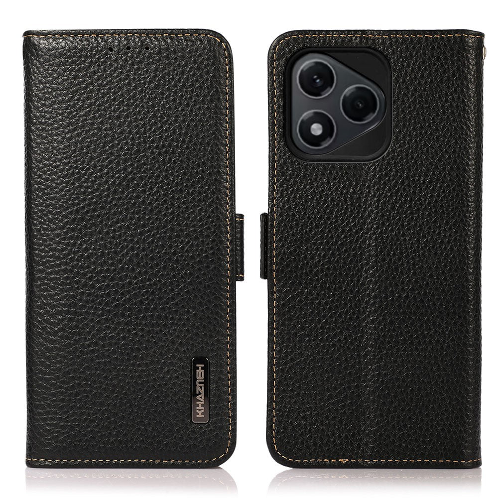 KHAZNEH for Honor 400 Lite 5G Phone Case Genuine Cow Leather Cover RFID Blocking