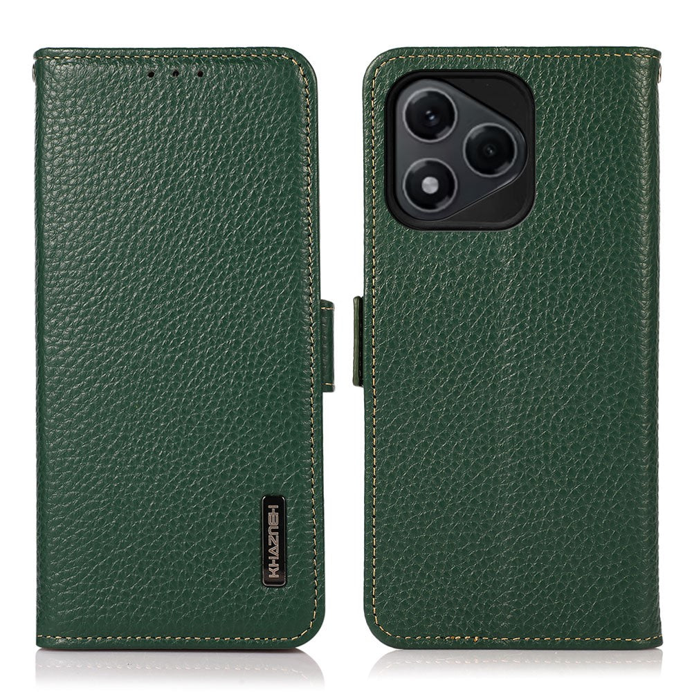 KHAZNEH for Honor 400 Lite 5G Phone Case Genuine Cow Leather Cover RFID Blocking