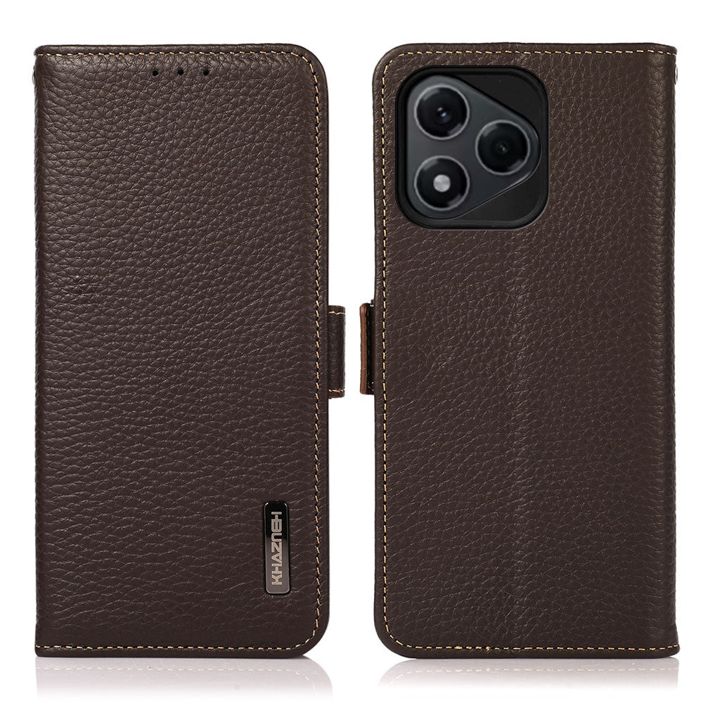 KHAZNEH for Honor 400 Lite 5G Phone Case Genuine Cow Leather Cover RFID Blocking