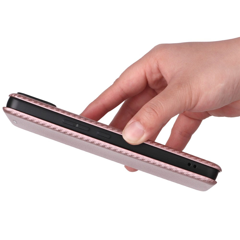 For Asus Zenfone 12 Ultra 5G Case Carbon Fiber Texture Drop-Proof PU Leather Phone Cover