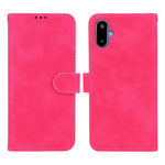 Läderfodral för Samsung Galaxy F06 5G / M06 5G, stötsäkert plånboksfodral med fällbart mönster.