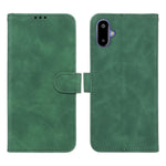 Läderfodral för Samsung Galaxy F06 5G / M06 5G, stötsäkert plånboksfodral med fällbart mönster.