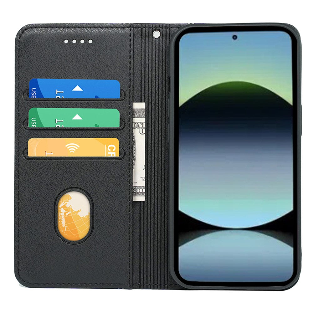HX01 För Xiaomi Redmi Note 14 4G (164.84mm) Plånboksfodral Magnetisk Stängning PU-läder mobilfodral