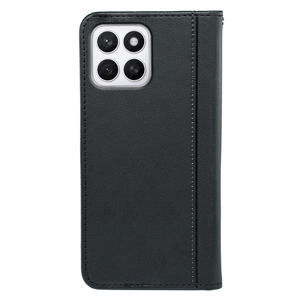 HX01 For Honor X8c 4G Wallet Case Magnetic Closing PU Leather Phone Cover