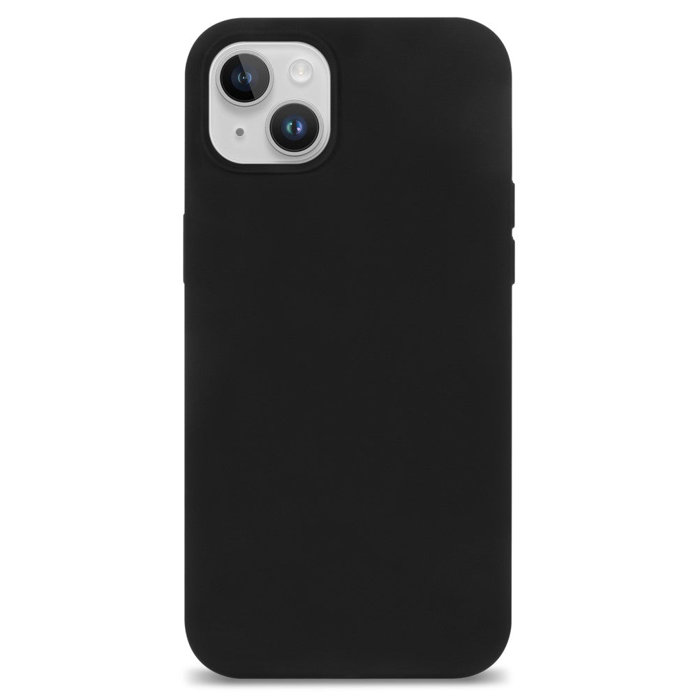 Til iPhone 14 Plus Solid Silikone Drop Protection Telefoncover Blødt Fiberfor Slankt Design Stødabsorberende Beskyttelsescover
