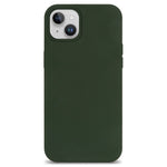 For iPhone 14 Plus Solid Silicone Drop Protection Phone Case Soft Fiber Lining Slim Fit Shockproof Protective Cover