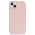 For iPhone 14 Plus Solid Silicone Drop Protection Phone Case Soft Fiber Lining Slim Fit Shockproof Protective Cover