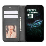 For Asus ROG Phone 9 5G Wallet Phone Case Checkered Pattern Imprint Leather Flip Cover with Wrist Strap