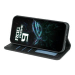 For Asus ROG Phone 9 5G Wallet Phone Case Checkered Pattern Imprint Leather Flip Cover with Wrist Strap
