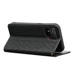 For Asus ROG Phone 9 5G Wallet Phone Case Checkered Pattern Imprint Leather Flip Cover with Wrist Strap