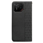 For Asus ROG Phone 9 5G Wallet Phone Case Checkered Pattern Imprint Leather Flip Cover with Wrist Strap