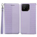 For Asus ROG Phone 9 5G Wallet Phone Case Checkered Pattern Imprint Leather Flip Cover with Wrist Strap