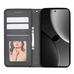 For Xiaomi 15 Ultra Wallet Phone Case Checkered Pattern Imprint Leather Flip Cover with Wrist Strap
