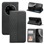 For Xiaomi 15 Ultra Wallet Phone Case Checkered Pattern Imprint Leather Flip Cover with Wrist Strap