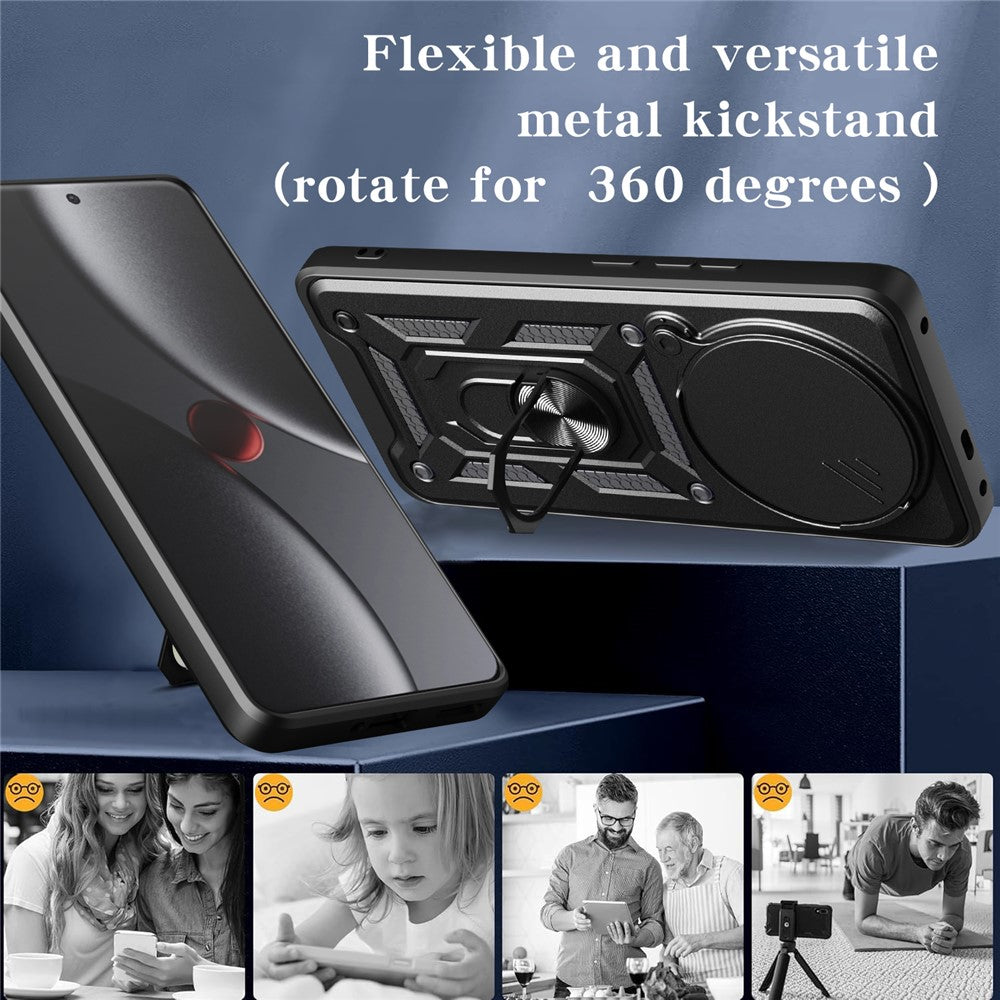 For Xiaomi 15 Ultra Case with Slide Camera Lid PC + TPU Kickstand Phone Cover