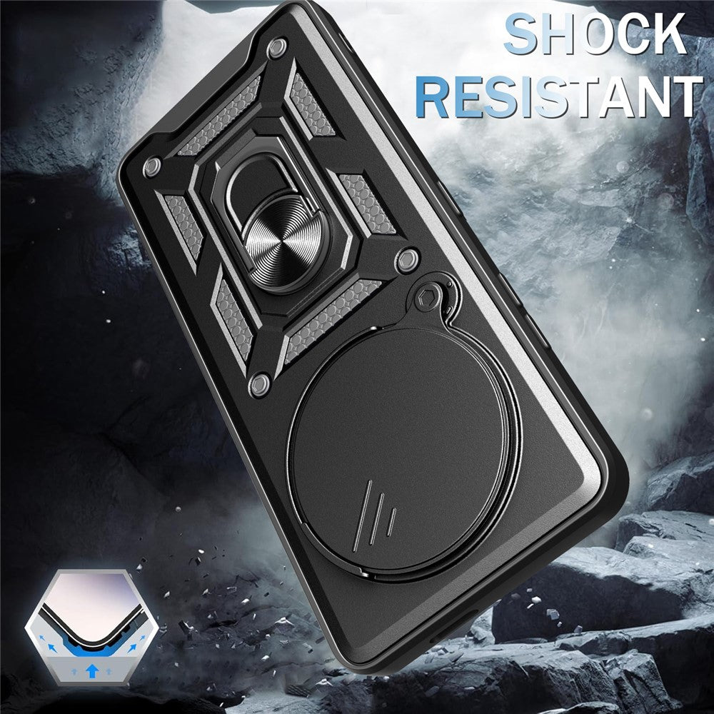 For Xiaomi 15 Ultra Case with Slide Camera Lid PC + TPU Kickstand Phone Cover