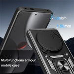 For Xiaomi 15 Ultra Case with Slide Camera Lid PC + TPU Kickstand Phone Cover