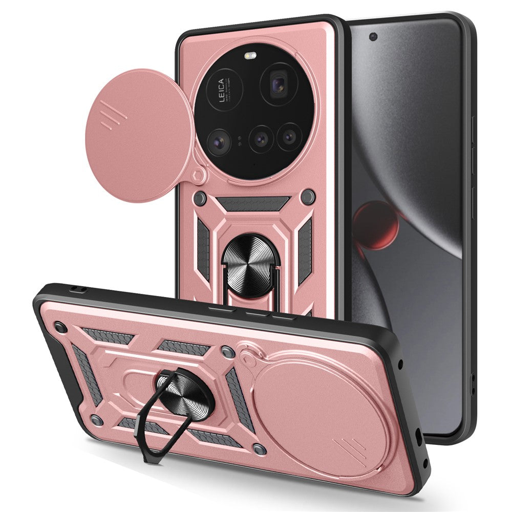 For Xiaomi 15 Ultra Case with Slide Camera Lid PC + TPU Kickstand Phone Cover