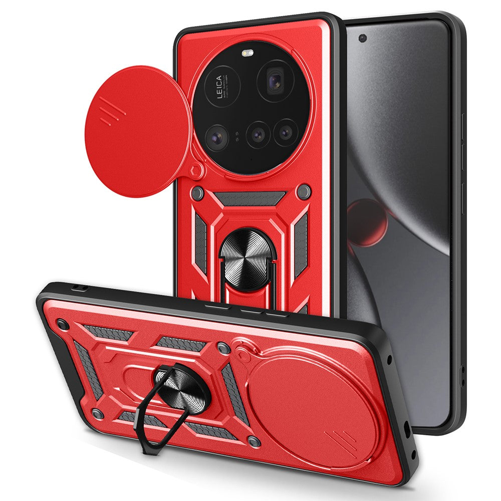 For Xiaomi 15 Ultra Case with Slide Camera Lid PC + TPU Kickstand Phone Cover
