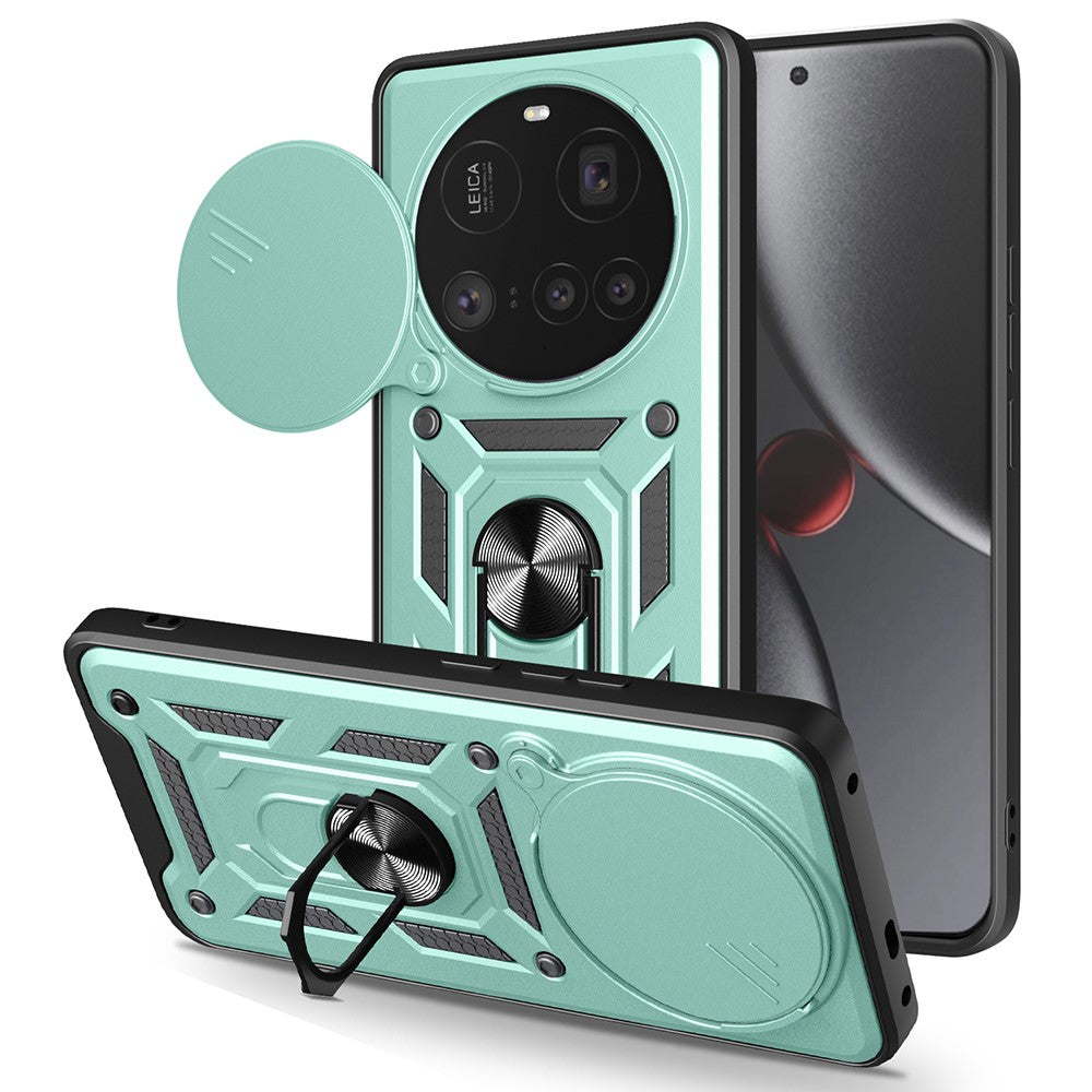 For Xiaomi 15 Ultra Case with Slide Camera Lid PC + TPU Kickstand Phone Cover
