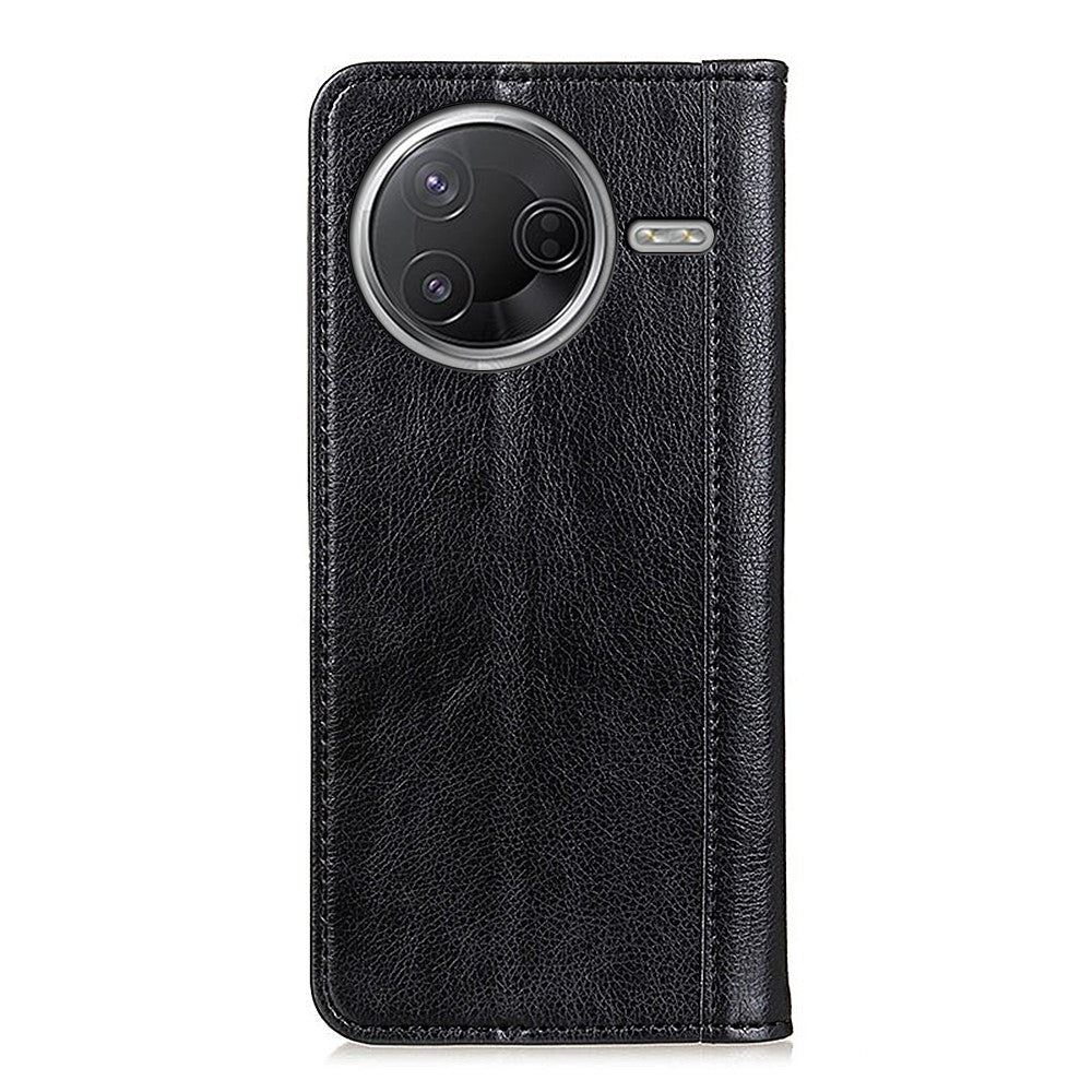 Stand-etui til Xiaomi Poco F7 Pro 5G / F7 Ultra 5G / Redmi K80 Pro 5G / K80 5G, delt lædercover med litchi-struktur og pung