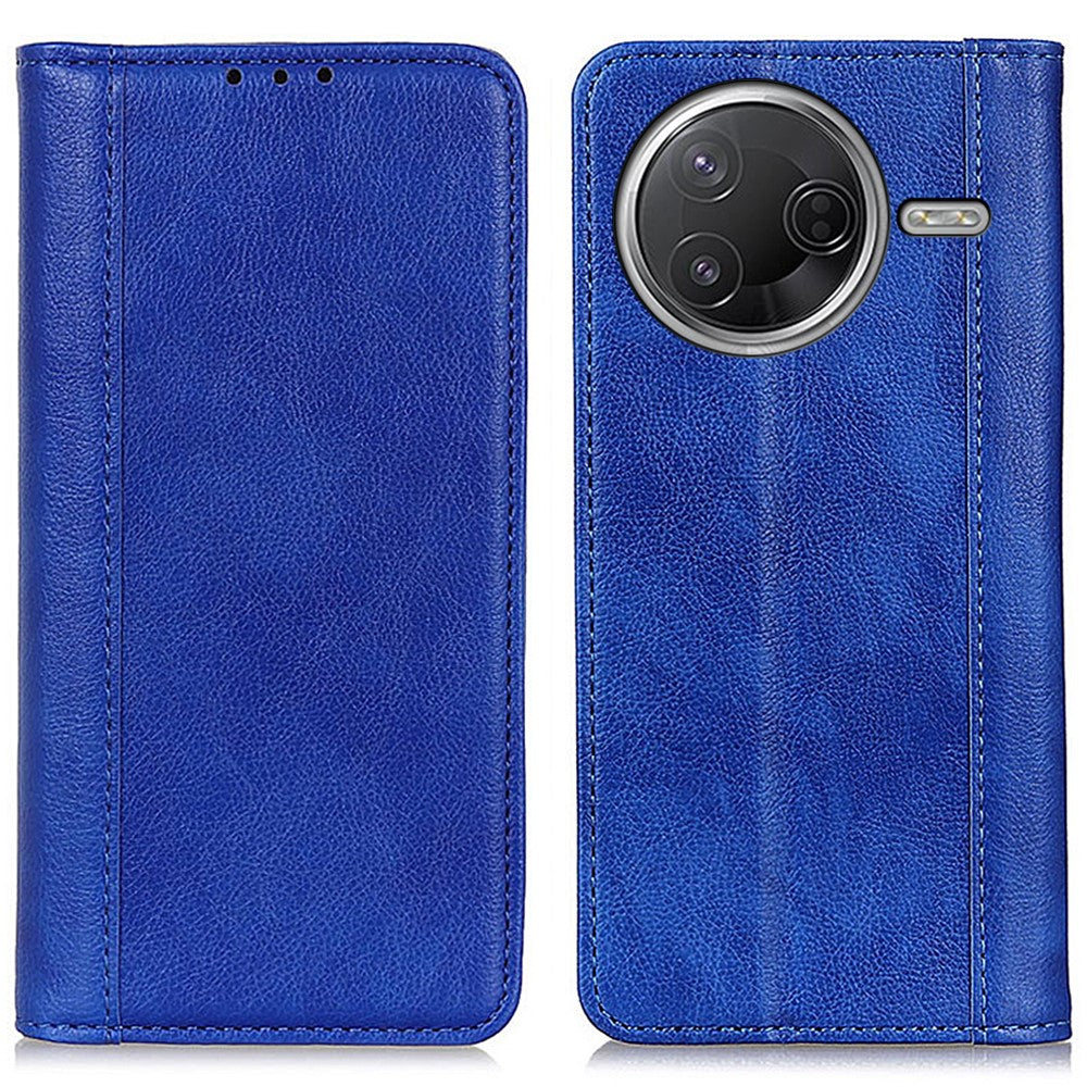 Stand-etui til Xiaomi Poco F7 Pro 5G / F7 Ultra 5G / Redmi K80 Pro 5G / K80 5G, delt lædercover med litchi-struktur og pung