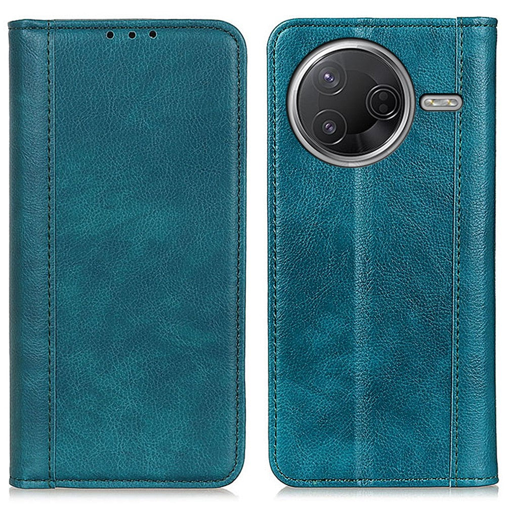 Stand-etui til Xiaomi Poco F7 Pro 5G / F7 Ultra 5G / Redmi K80 Pro 5G / K80 5G, delt lædercover med litchi-struktur og pung