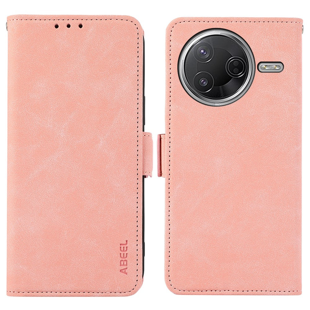 ABEEL-pungetui i PU-læder til Xiaomi Poco F7 Pro 5G / F7 Ultra 5G / Redmi K80 Pro 5G / K80 5G, folioetui med stander, visningsfunktion og RFID-blokering