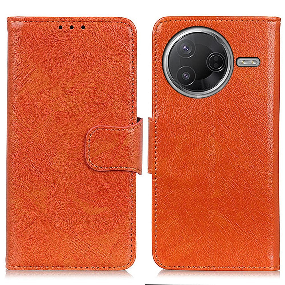 Tegnebogsetui til Xiaomi Poco F7 Pro 5G / Redmi K80 5G / F7 Ultra 5G / Redmi K80 Pro 5G mobilcover i nappatekstureret kunstlæder