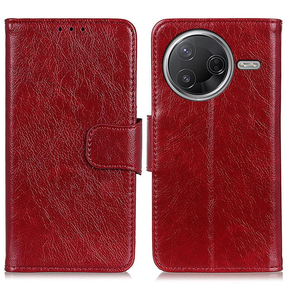 Tegnebogsetui til Xiaomi Poco F7 Pro 5G / Redmi K80 5G / F7 Ultra 5G / Redmi K80 Pro 5G mobilcover i nappatekstureret kunstlæder