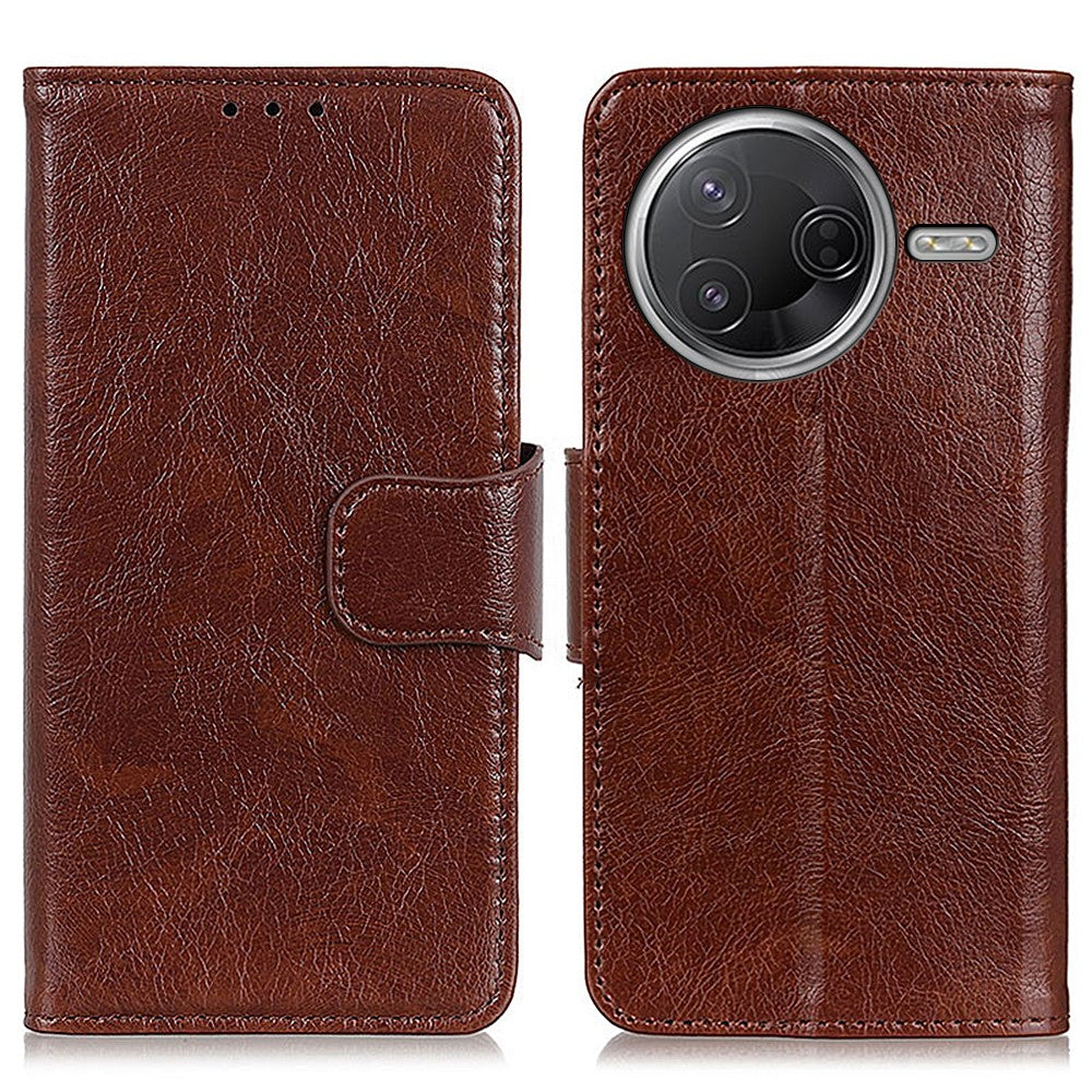 Tegnebogsetui til Xiaomi Poco F7 Pro 5G / Redmi K80 5G / F7 Ultra 5G / Redmi K80 Pro 5G mobilcover i nappatekstureret kunstlæder
