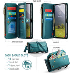 CASEME For Samsung Galaxy S25 Edge Leather Case  C36 Zipper Multiple Card Slots Phone Cover with Straps