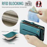 CASEME For Samsung Galaxy S25 Edge Leather Case  C36 Zipper Multiple Card Slots Phone Cover with Straps
