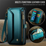 CASEME For Samsung Galaxy S25 Edge Leather Case  C36 Zipper Multiple Card Slots Phone Cover with Straps