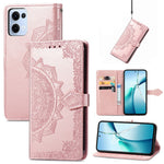 For Oppo Reno13 5G (Global) Wallet Case Mandala Flower Leather Phone Cover Stand