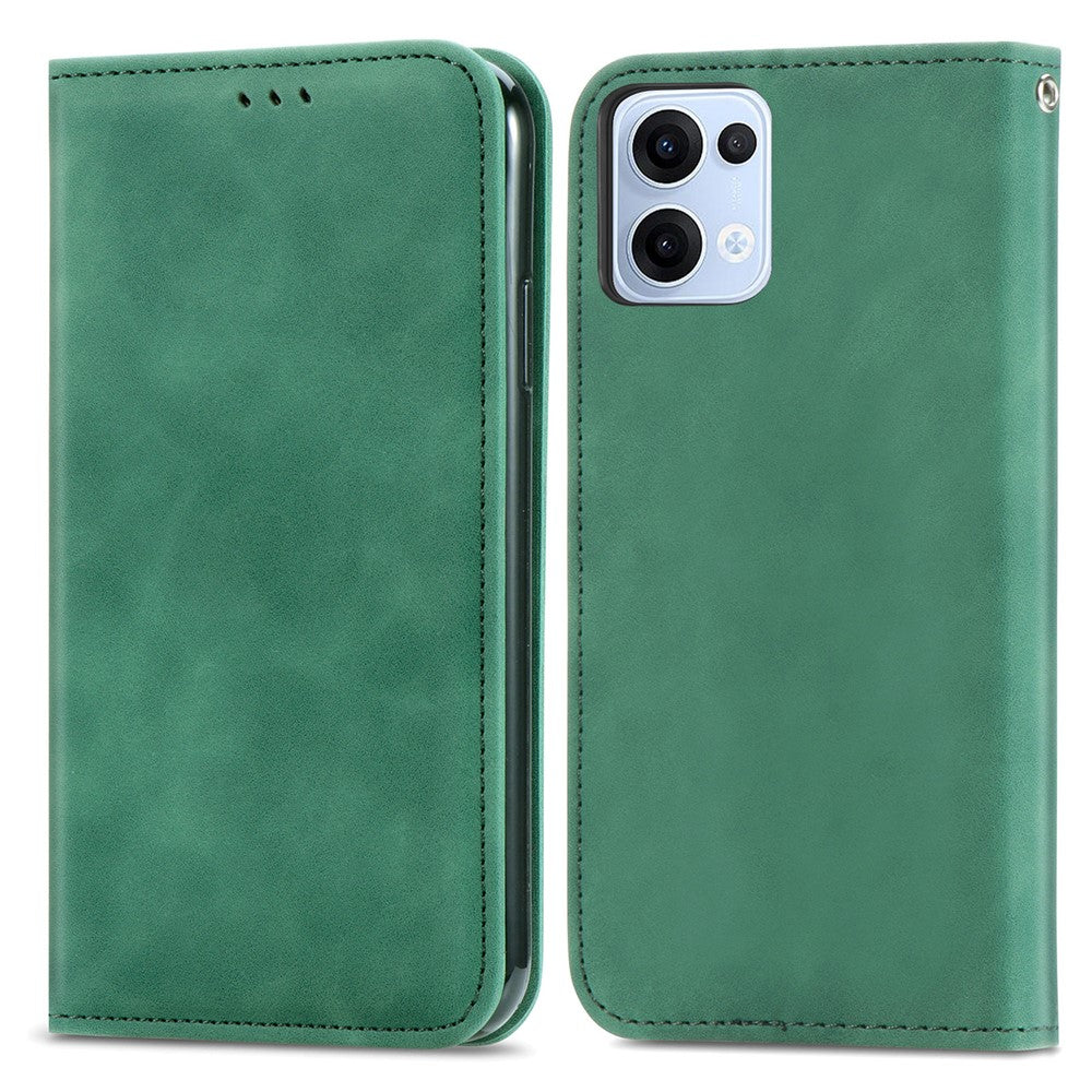For Oppo Reno13 5G (Global) Leather Case with Card Holder Magnetic Absorption Phone Cover