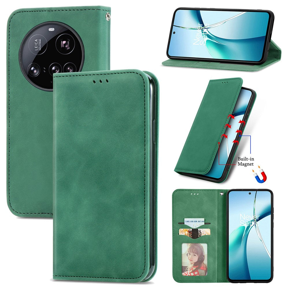 For Xiaomi 15 Ultra Leather Case with Card Holder Magnetic Absorption Phone Cover