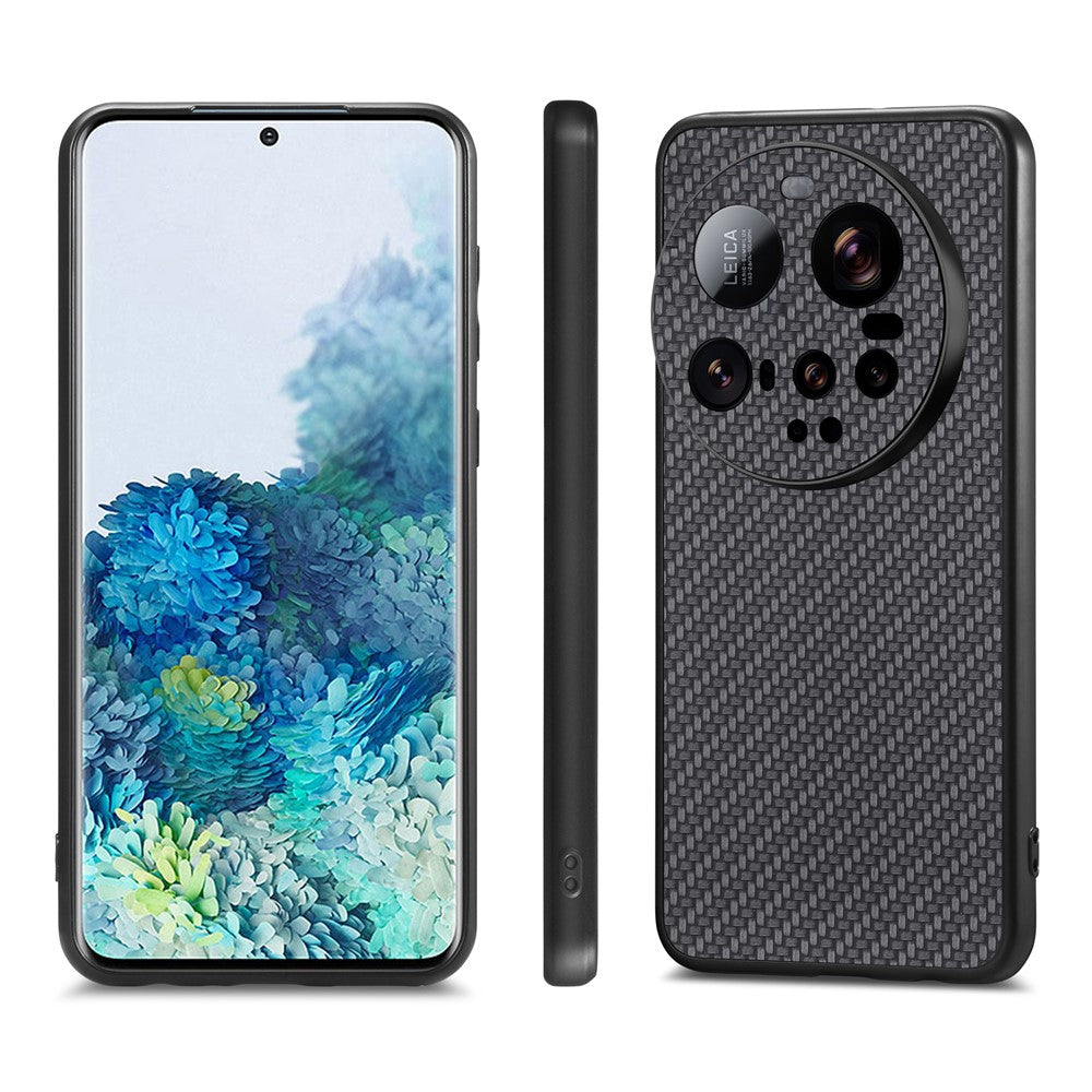 For Xiaomi 15 Ultra Case Carbon Fiber Texture PU+PC+TPU Phone Back Cover