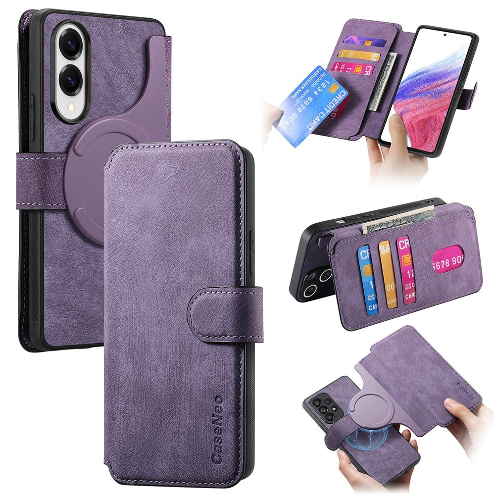 CASENEO For Samsung Galaxy S25 Edge Magnetic Case  Detachable Leather Phone Wallet Cover
